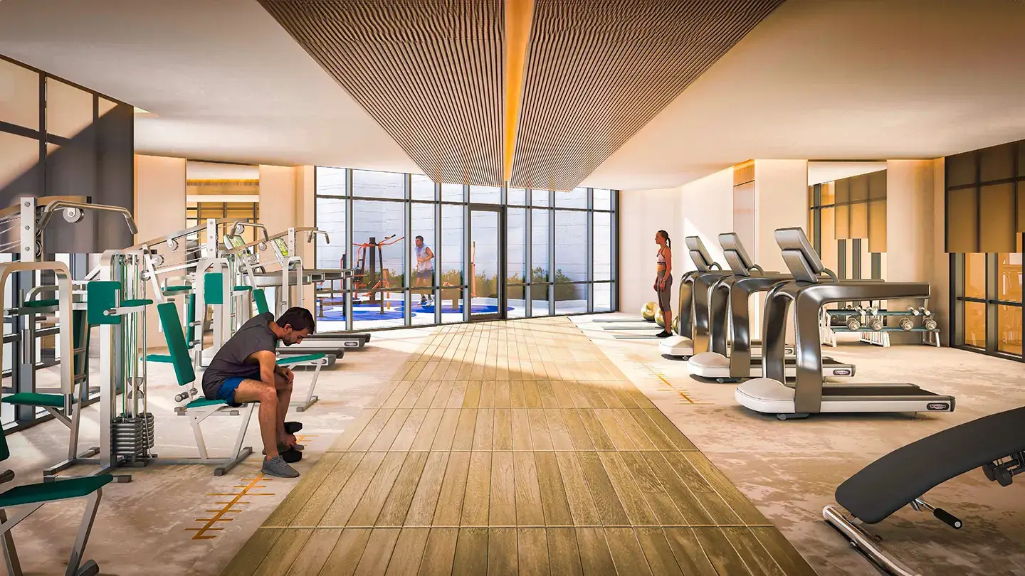 The gym at the Garden Residence